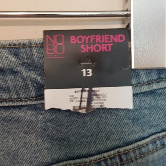 NOBO distressed denim boyfriend shorts - Picture 3 of 4